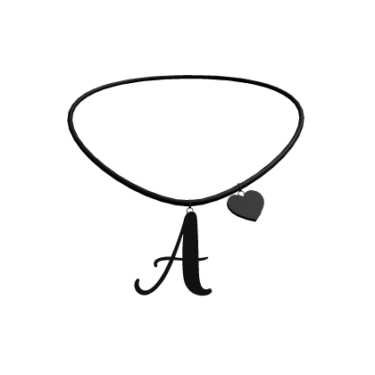 3.0 Initial Necklace A (black)