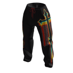 Capsule Rave Gothic  Y2K print trackpants black
