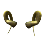 Gold Stained Curved Horns
