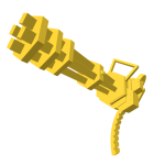 Gold Pixel-Bit Heavy Duty Machine Gun