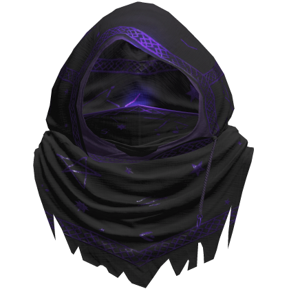 Black Sorcerer Distressed Rune Hood