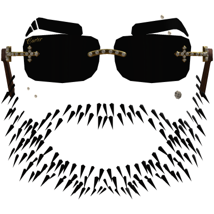Black Stubble Beard w Piercings Carter Shades V2 Roblox item