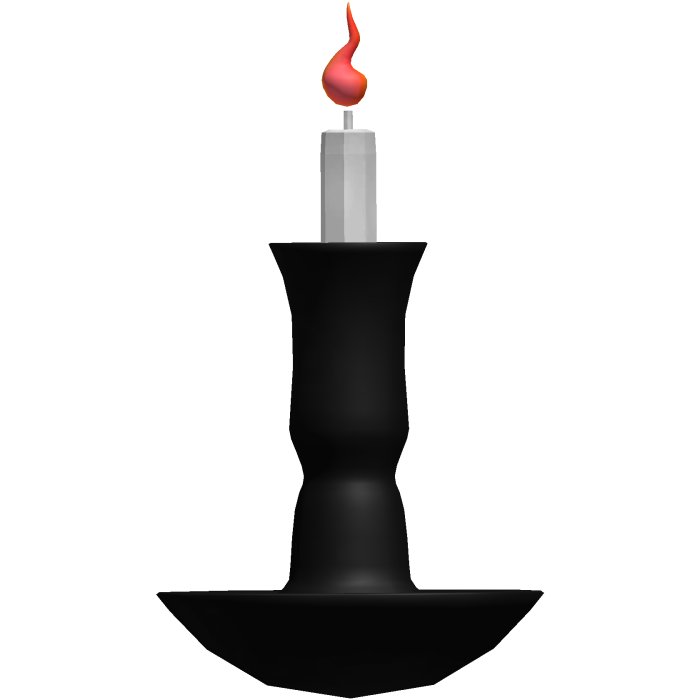 halloween chamberstick candle (red)