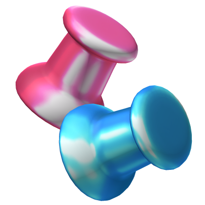 Push Pins Hair Clips In Blue & Pink