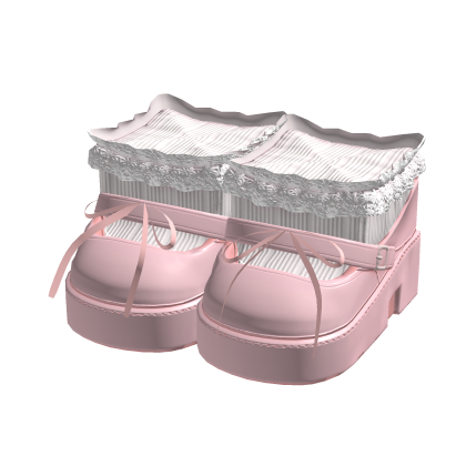 Pink Bow Couette Doll Shoes