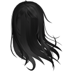 ♡ ꒰ windy black wispy flowy anime hair ꒱