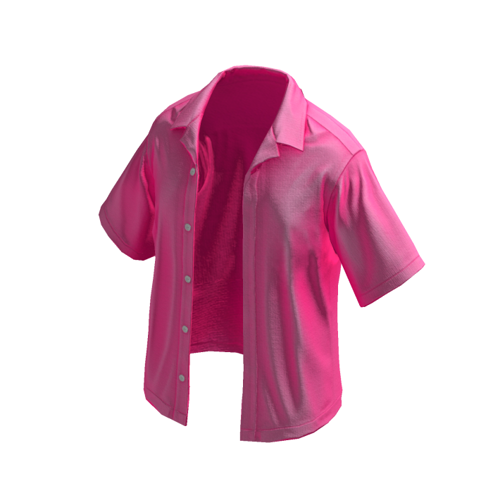 Unbuttoned Open Pink Shirt