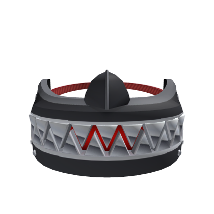 Japanese Samurai Black and Red Steel Fang Mempo v2