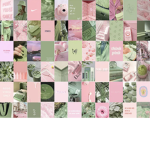Pink and green aesthetic