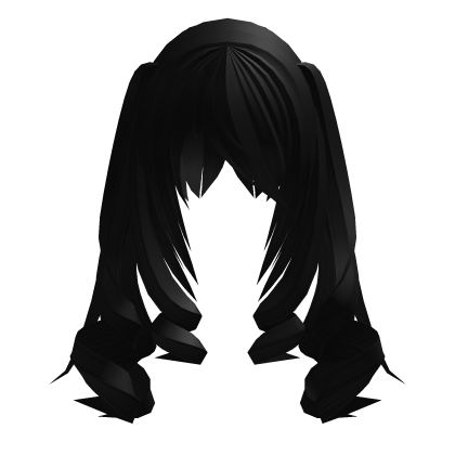 ✙ | moe vampire curly side pigtails in black