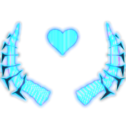[🌟 Glowing + Rainbow Animated ]  Heart Neon Horns Roblox item