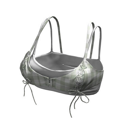 Y2K Lace Up Layered Cami Plaid [JEYS]