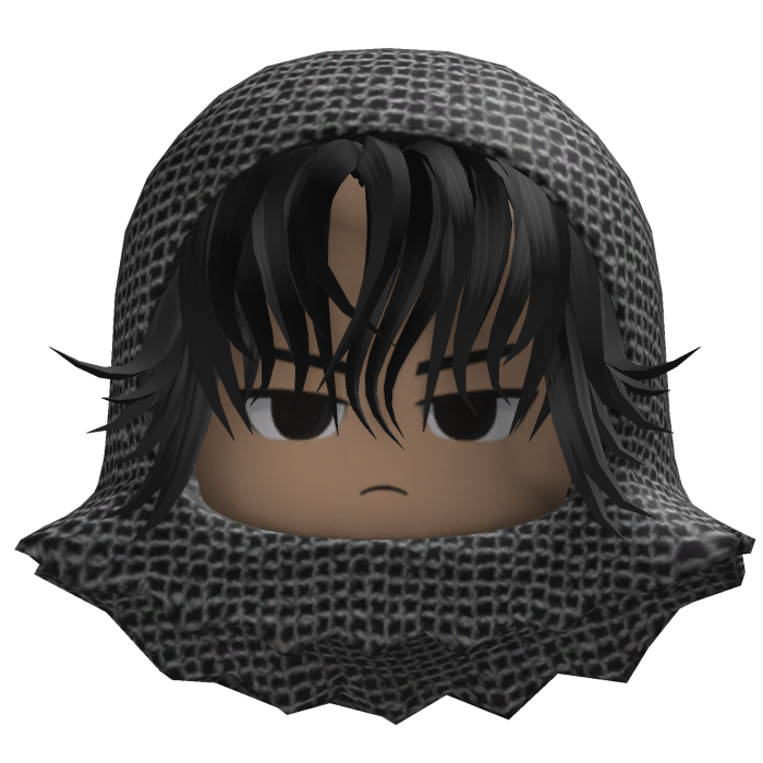 Messy Hair w/ Hood (Black)