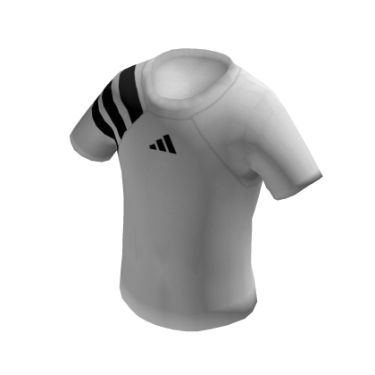 adidas Black on White Football Jersey 4 Roblox