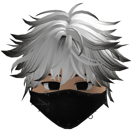 Cute Emo Boy Mask Black Y2K emo ( black white )