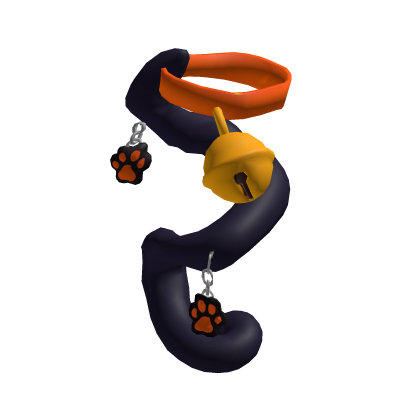 Halloween Kitten Tail Bow (for Korblox) 🖤🧡