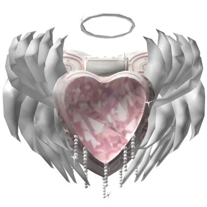 sparkly heart with angel wings Roblox item
