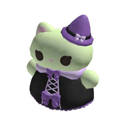 ♡ Kawaii Halloween Witch Kitty Holdable Plush thumbnail