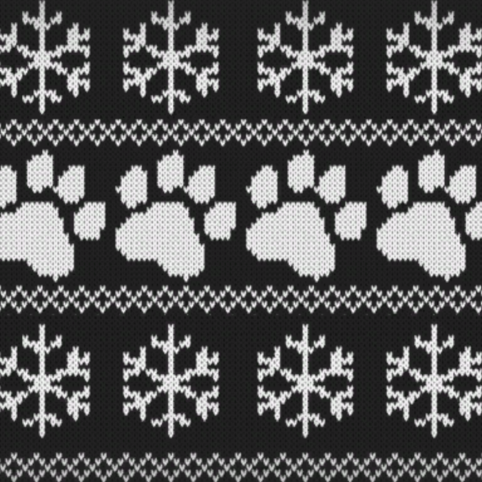 Black Cat Christmas Sweater Paws