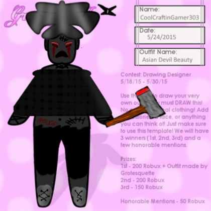 Eerie Designs Contest Beauty Killer Roblox decal