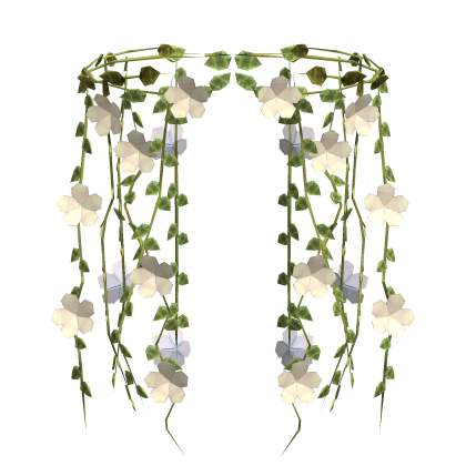 White Flower Crown Flowing Hair
