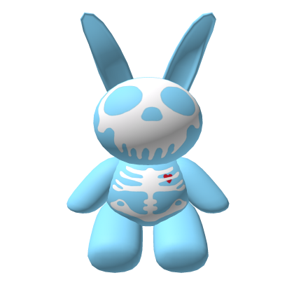 Giant Skeleton Bunny Backpack Light Blue
