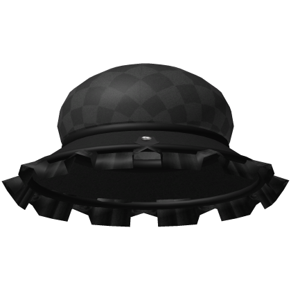 ,, 🖤. gothic ruffled hat in grey