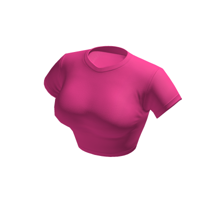 Crop Top Pink Basic Tight Baby Baddie Tee Shirt