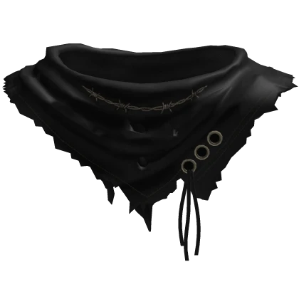 Emo Goth Distressed Torn Scarf Black | Roblox Item - Rolimon's