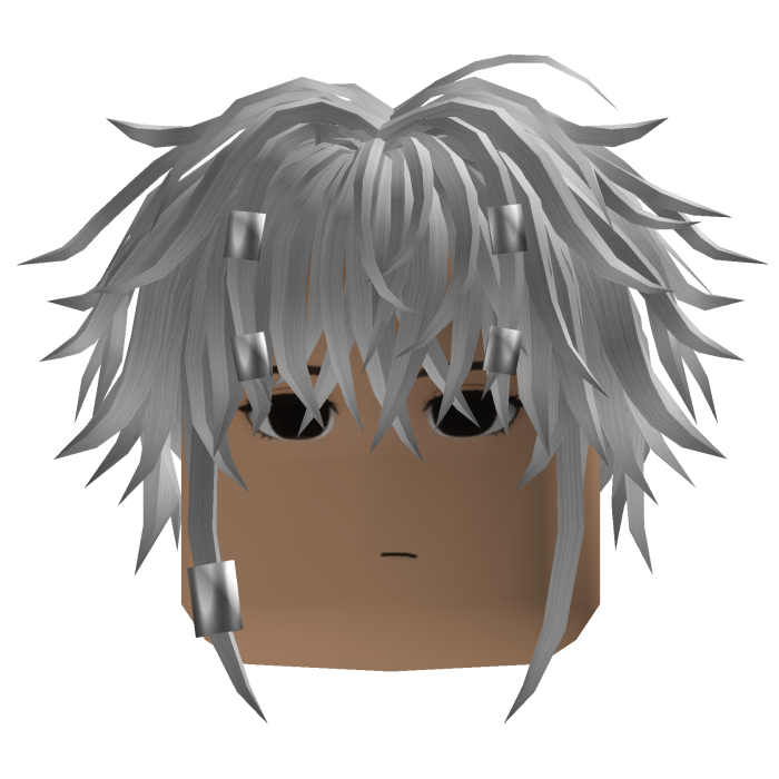 Messy Layered Hair w/ Cuffs (Silver)