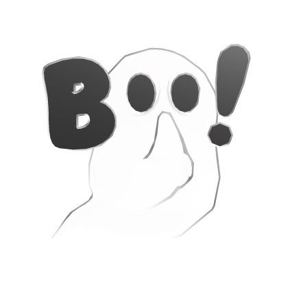 White BOO! Ghost - Cute Halloween