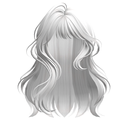 White Loose Wavy Hair w/ Bangs
