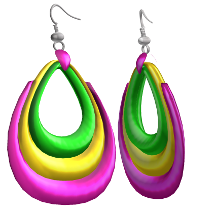 2000s Colorful Harajuku Ear Hoops Y2K
