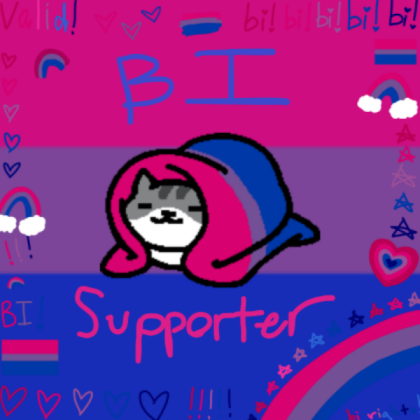 bisexual supporter kitten Roblox decal