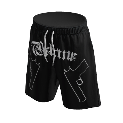 y2k Guns Streetwear Shorts thumbnail