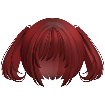 moe swirl kawaii soft ponytails red