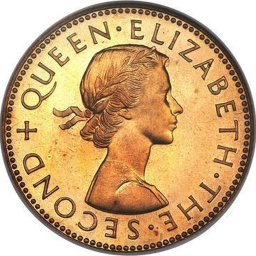 New Zealand Half Penny - Elizabeth II