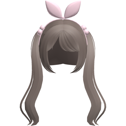 ash cute pigtails w bunny ears hair bow