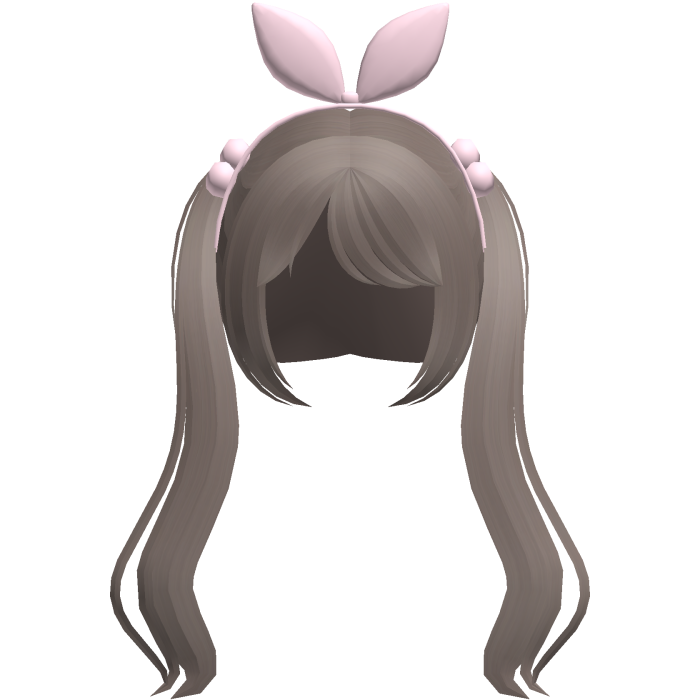 ash cute pigtails w bunny ears hair bow