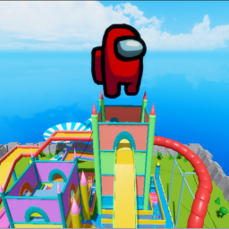 [AMONG US] Escape the Inflatable Parkour Obby