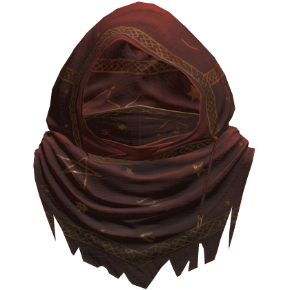 Red Sorcerer Distressed Rune Hood Roblox item