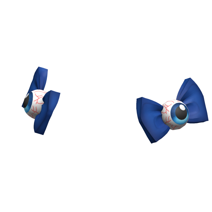 [NEW 🚨] Scary Eyeball Bang Bows in Blue