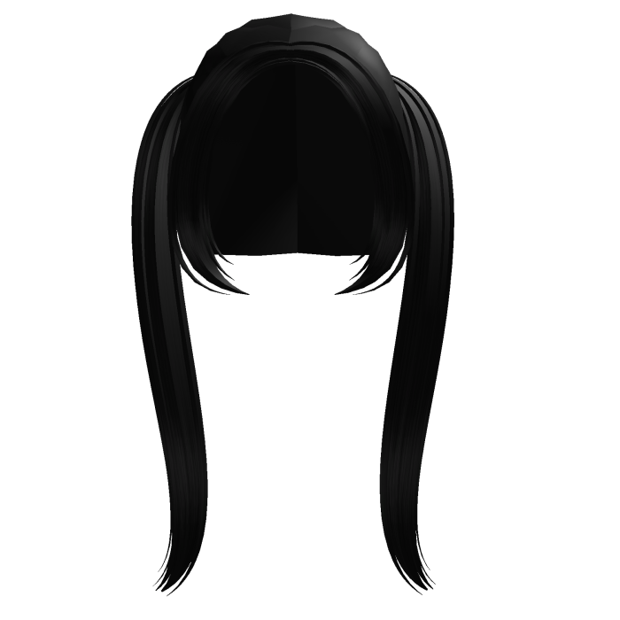 . ‿ ♡ cute long preppy soft pigtails in black