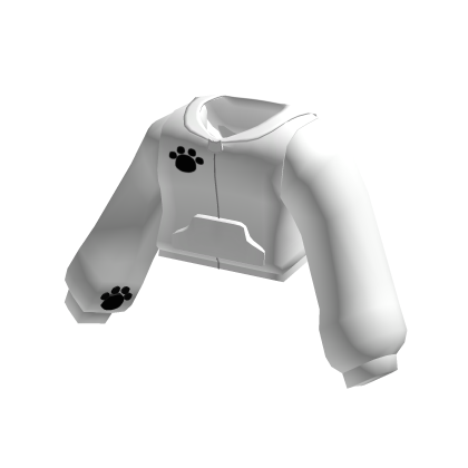 cat hoodie in white thumbnail