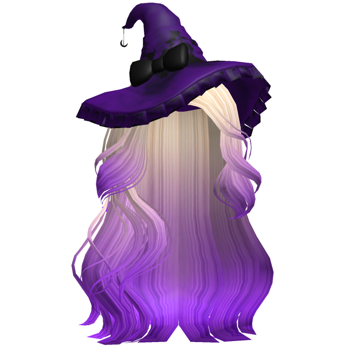 Halloween Side Swept Witch Hair (Blonde & Purple)