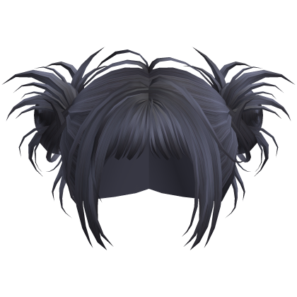 Dark Blue Cute Y2k Spikey Buns