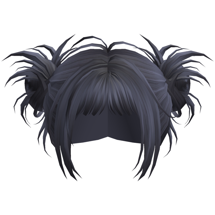 Dark Blue Cute Y2k Spikey Buns