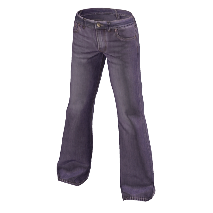 Vintage Washed Purple Flared Jeans