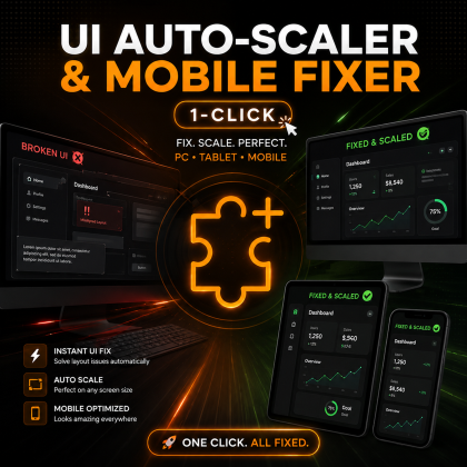 UI Auto-Scaler & Mobile Fixer [1-Click]