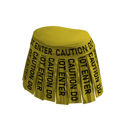 Yellow Caution Tape Skirt
